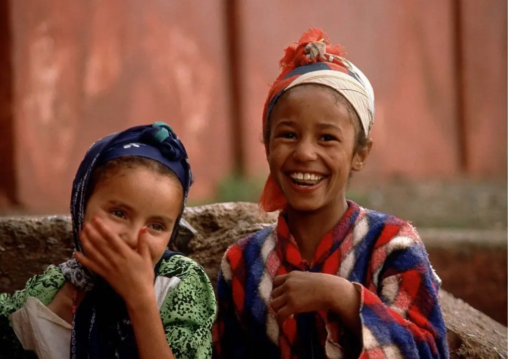 Moroccan kids laughing