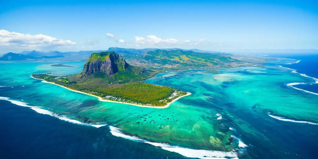 Mauritius Island View Above