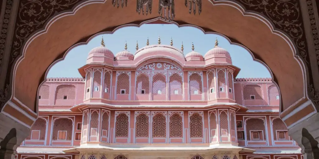 Jaipur pink building Hawa Mahal India