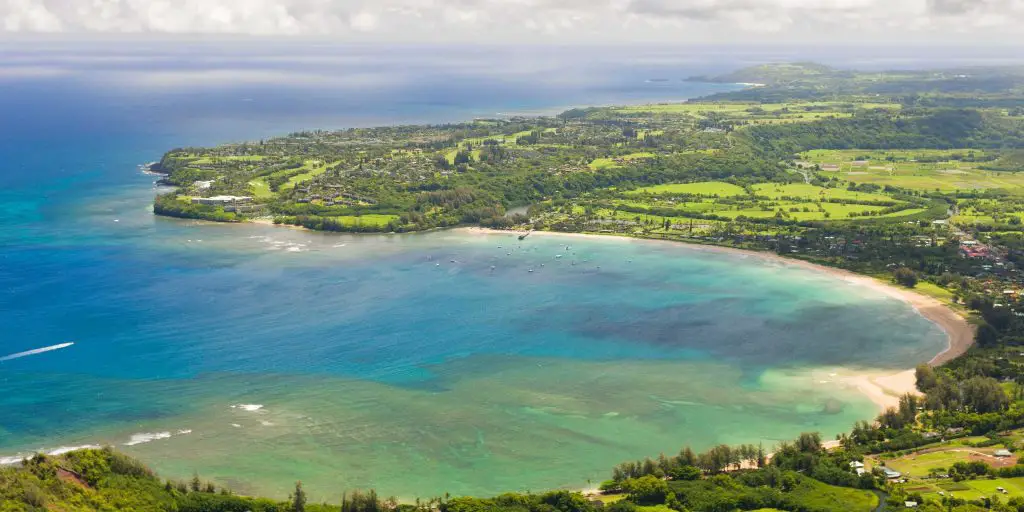 Kauai Island Hawaii view from above