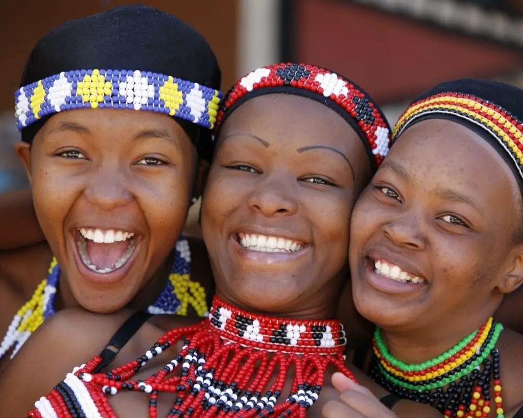 Zulu women in African tribe