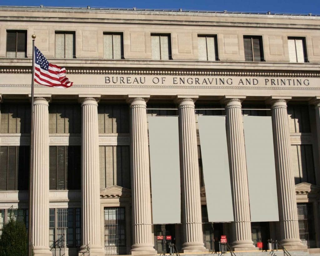 Bureau of Engraving & Printing Building in Washington DC