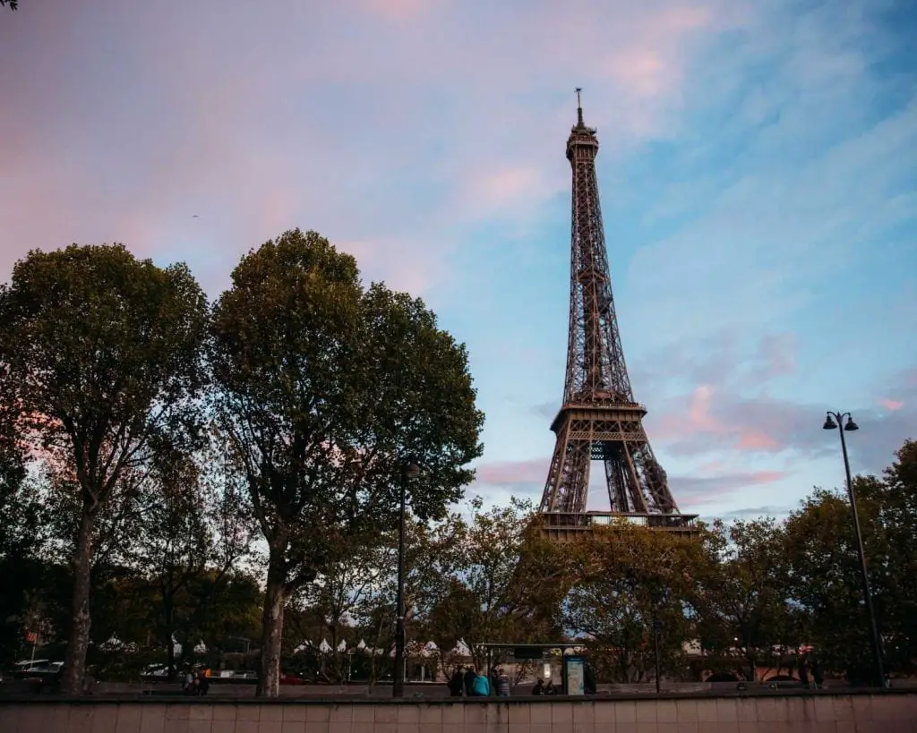 Eiffel tower view in Paris France