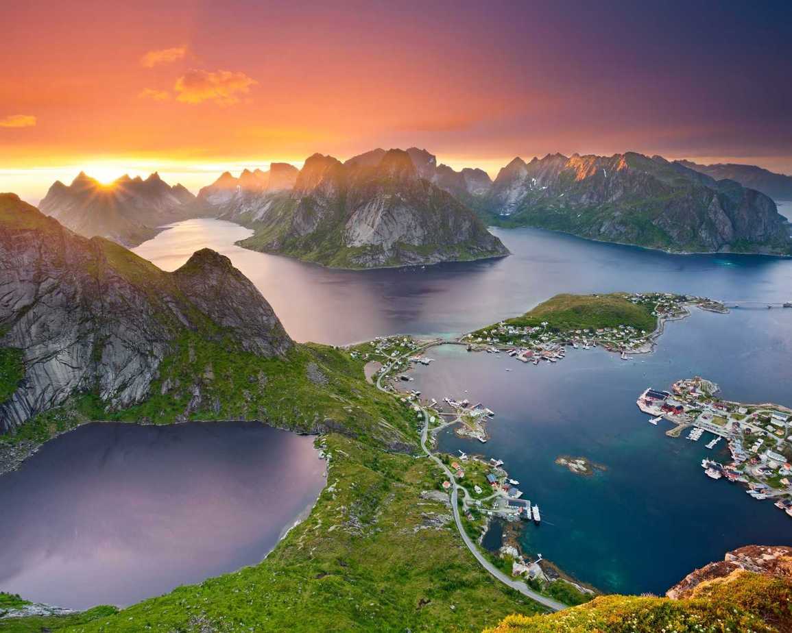 Lofoten Islands Norway Amazing Sunset
