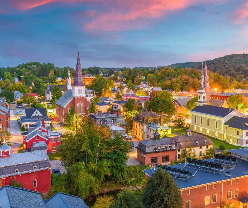 Vermont city overview USA