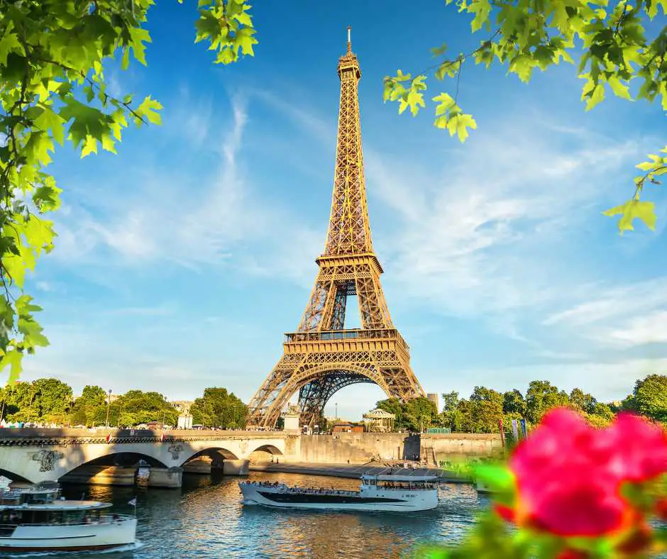 Paris tower view spring